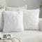 MIULEE Pack of 2 Luxury Faux Fur Throw Pillow Covers - Decorative Plush Pillow Case for Sofa, Bedroom, 16x16 Inch, White
