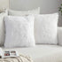 MIULEE Pack of 2 Luxury Faux Fur Throw Pillow Covers - Decorative Plush Pillow Case for Sofa, Bedroom, 16x16 Inch, White
