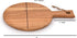 Round Acacia Wood Cutting Board with Handle, Chopping and Serving Board for Charcuterie, Cheese, Pizza (13" X 9")