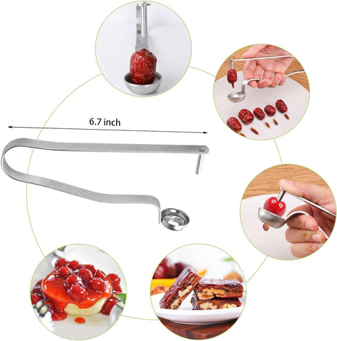 Openfly 6 Pcs Vegetable Corer Tool, Stainless Steel Fruit and Vegetable Corer for Home Kitchen Cherry Pear Jujube