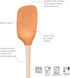 Tovolo Flex-Core Apricot Wood-Handled Spoonula, Silicone Spoon Spatula Head with Ergonomic Grip for Cooking & Baking