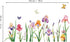 Decalmile Double Sided Iris Floral Spring Easter Garden Flower Window Clings & Stickers for Mom