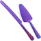 Purple Wedding Cake Knife and Server Set, Stainless Steel Cake Cutting Set for Wedding, Birthday, Party