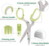 Luxiv Herb Scissors and Stripper Set - 5-Blades Stainless Steel Herb Cutter Tools with Safe Cover and Cleaning Comb