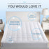 Twin Mattress Pad Cover with Stretches to 18” Deep Pocket, Fits Up to 8”-21” Cooling White Bed Topper, Down Alternative