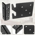Metal Bed Frame Bed Post Double Hook Slot Bracket, 2 Sets 4.2" x 3.4" x 0.08" Heavy Duty Bed Rail Hooks Plates with