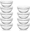 Sweejar 3.5 Inch Small Glass Bowls Set - 9 Pack, 5 oz Prep Bowls for Cooking, Kitchen, Dessert, Ice Cream
