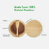 Salt Box Bamboo Salt Container with Swivel Lid and Spoon, Small Spice Cellar with Magnetic Seal - 8 oz Capacity