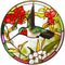 Stained Glass Hummingbird Window Clings, Anti-Collision Decals for Summer Window Decoration