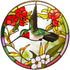 Stained Glass Hummingbird Window Clings, Anti-Collision Decals for Summer Window Decoration
