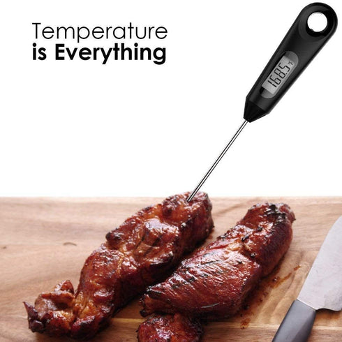 2 in 1 Stainless Steel Whisk and Instant Thermometer Probe - 12 inch for Cooking, Candy, Yogurt, and Cake