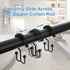 Shower Curtain Hooks Rings, TENOVEL Double Sided Rust Proof Hooks for Bathroom Shower Rods, Set of 12