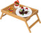 Artmeer Bed Tray Table with Folding Legs,Bamboo Breakfast in Bed for TV