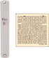 TALISMAN4U Waterproof White Mezuzah Case with Scroll Classic Judaica Israel Plastic Door Mezuza Silver Shin (4 Inches -