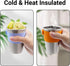 Rich&Ray 12oz Magnetic Fridge Cups, Reusable Stainless Steel with Silicone Holder, 4 Pack Multicolor