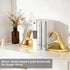 Book Ends for Shelves, Gold Heart Hands Decorative Bookends Book Holder for Bookshelf Decor, Unique Book Holders Heavy