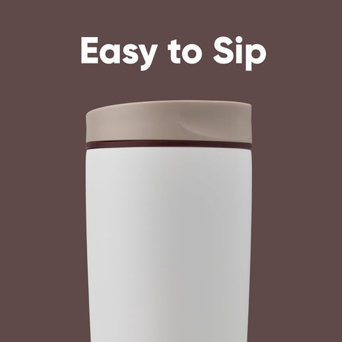 20 oz, Owala SmoothSip Slider Insulated Stainless Steel Coffee Tumbler, Reusable Iced Coffee Cup, Hot Coffee Travel