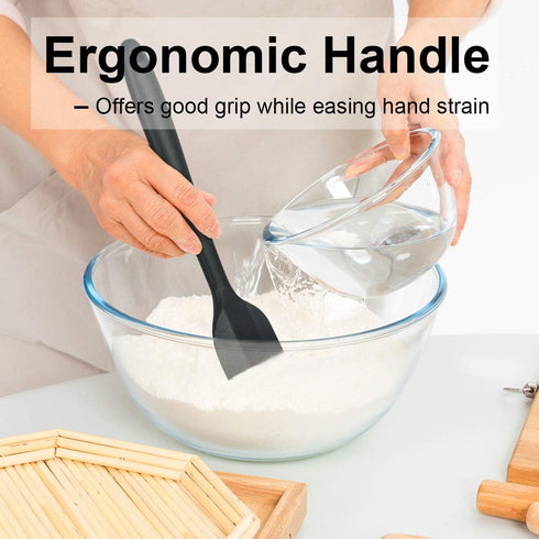 Silicone Spatula Set, 6 Piece Rubber Spatulas, Heat Resistant, Stainless Steel Core for Cooking