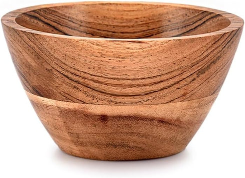 NIRMAN Acacia Wood Bowl Set of 4 for Kitchen, Nuts, Candy, Appetizer, Snacks, Olive (4.5" x 4.5" x 2.5")