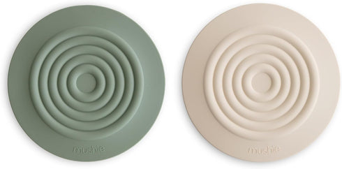 mushie Silicone Drain Stopper 2-Pack | 5.5 inch Diameter Bathtub Flat Suction