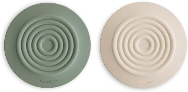 mushie Silicone Drain Stopper 2-Pack | 5.5 inch Diameter Bathtub Flat Suction
