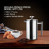 Secura French Press Coffee Maker, 304 Grade Stainless Steel Insulated Coffee Press, 17oz (0.5 Litre), Silver