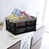 16 L Plastic Folding Storage Crates, Collapsible Plastic Crate, 2 Packs
