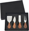 4Pcs Cheese Knife Set, Stainless Steel Knives with Acacia Wood Handle, Charcuterie Knife Set for Parties