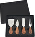 4Pcs Cheese Knife Set, Stainless Steel Knives with Acacia Wood Handle, Charcuterie Knife Set for Parties