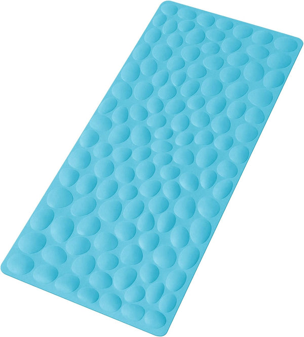 OTHWAY Non-Slip Bathtub Mat - Soft Rubber Bathroom Bathmat with Strong Suction Cups (Blue)