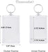 Framendino 24 Pack Acrylic Keychain Blanks Rectangle Photo Frame Key Rings, 2 x 3 Inch