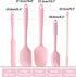 5 Piece Pink Silicone Spatula Set, Heat Resistant Rubber Spatulas Set, Silicone Kitchen Utensils Set Dishwasher Safe for Nonstick Cookware Baking Cooking by DUFEIMOY