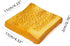 2PCS 4.33 Inches Artificial Simulation Bread Fake Toast Slice Lifelike Toast Faux Bread Realistic Food Model for Home