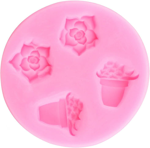 Succulent Plant Cake Decorating Silicone Mold, Fondant Molds for Cake Decoration, Cupcake Topper, Chocolate Candy,