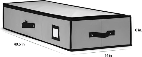 Gift Wrap Organizer, Christmas Wrapping Paper Storage Bag for Up to 24 Rolls, Underbed Storage for Holiday Decorations