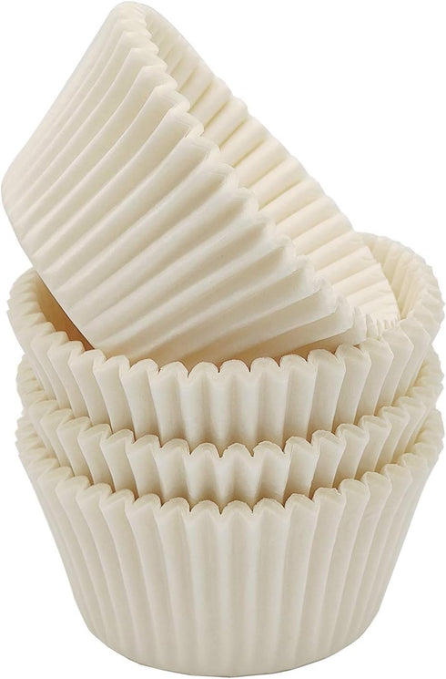 Premium White Standard Greaseproof Cupcake Liners Muffin Baking Cups for Wedding, 100-Count by Mombake