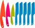 Jovitec 8 Pcs Kid Cooking Knife Set, Children's Safe Chef Nylon Knives with Plastic Serrated Edges for Cutting Fruit