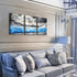 TTHYUEWS Framed Canvas Wall Art For Bedroom Modern Home Wall Decoration For Living Room Office Wall Decor Black And White Beach Wall Paintings Blue Ocean Sea Wave Pictures Posters Artwork 3 Piece