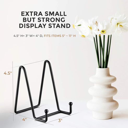 TR-LIFE Plate Stands for Display - 4.5 Inch Plate Holder Display Stand + Metal Frame Holder Stand for Picture,