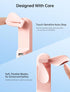 JISULIFE Handheld Mini Fan, 3 IN 1 USB Rechargeable Portable Fan with Power Bank, Flashlight, Pocket Design, Pink