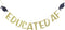 Educated AF Glitter Banner Sign - Graduation Party Decor, Congrats Grad Bunting Decorations in Gold Glitter