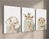 Tanmart 12x16 Inch Set 3 Animal Wall Art Pictures Baby Nursery Canvas Wall Art Decor Safari Animal Prints Jungle Kids