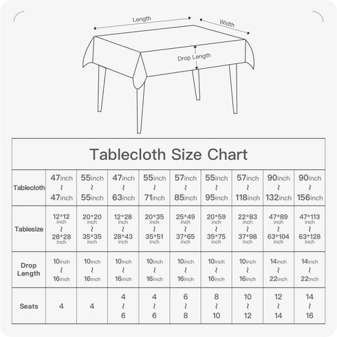 55x70) BALCONY & FALCON Rectangle Tablecloth Washable Wrinkle Resistant and Water Proof Table Cloth Decorative Linen