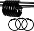 Premium Plastic Shower Curtain Rings - Easy Snap Closure Shower Curtain Hooks, O Shape, Black, 12Pcs