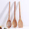 Delicate Wooden Utensils for Cooking, Set of 3 Acacia Wooden Spoons, Spatula Set, Safe for Nonstick Cookware, Easy to