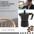 Stovetop Espresso Maker, Classic 6-Cup Capacity Aluminum Coffee Machine Moka Pot for Office Home Use, Black