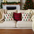 18x18 Set 2 Red and Green Christmas Tree Pillow Covers of Outdoor Farmhouse Xmas Holiday Throw Pillow Cases for Sofa