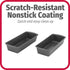 GoodCook Set of 2 Extra Large Nonstick Steel Bread Loaf Pans, 13" x 5", Scratch-Resistant, Easy to Clean