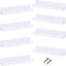 Blulu 8 Packs 14 Inch Acrylic Floating Shelf Wall Mounted Invisible Acrylic