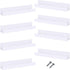 Blulu 8 Packs 14 Inch Acrylic Floating Shelf Wall Mounted Invisible Acrylic